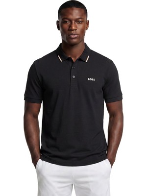Esplendor Erkek Normal Kesim Pamuklu Nem Emici Kumaş Kısa Kollu Siyah Polo Yaka T-Shirt 50564779-001