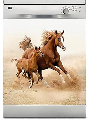 Esplendor Bulaşık Makinesi Sticker Kaplama Beyaz Eşya Kaplama Atlar