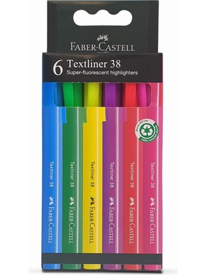 Esplendor Faber-Castell Fosforlu Kalem 38 Neon Renkler 6'lı