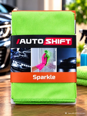 Esplendor Auto Shıft Sparkle Mikrofiber Kurulama Bezi 70X50 cm – Araç Kurutma, Parlatma ve Detay Temizlik Bezi Yeşil Renk