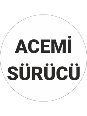Esplendor Parti Tasarla Acemi Sürücü Araba Etiketi 15 cm Beyaz