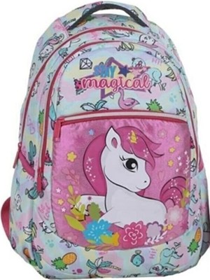 Esplendor Tahticmer Anaokul Sırt Çantası Kız Erkek Unisex Ortopedik Astarlı Su Geçirmez 5 6 7 Yaş At Unicorn Mavi