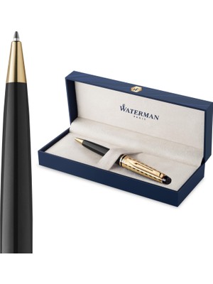 Esplendor Waterman Expert Tükenmez Kalem | Opera Koleksiyonu | Siyah ve Altın | Orta Uçlu | Mavi Mürekkep | Hediye Kutusu