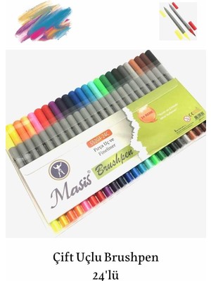 Esplendor Masis Brushpen Çift Taraflı Keçeli Kalem 24 Lü Çift Uçlu GNSRKFAZ3092