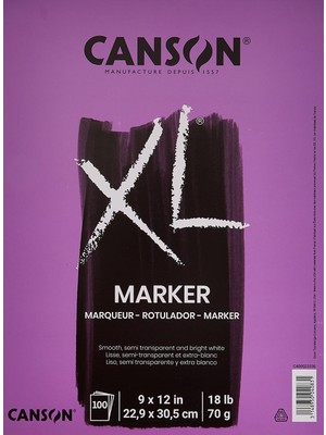 Esplendor Canson Xl Serisi Keçeli Kalem, Yarı Saydam, Kalem, Kalem Veya Işaretleyici Için, Katlama, 8,2 Kg, 9 x 12 Inç, Beyaz, 100 Yaprak (400023336)