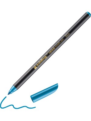 Esplendor Edding 1200 Metalik Keçeli Kalem - Metalik Mavi - 1 Kalem - Yuvarlak Uç 1-3 mm