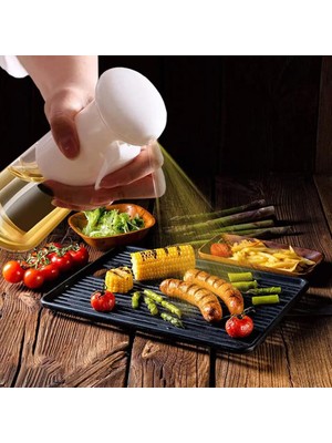 Esplendor Yeni Nesil Airfryer Sprey Yağdanlık 220ML Kolay Kullanımlı Yağdanlık Zeytinyağı ve Yağ Püskürtücü Siyah,
