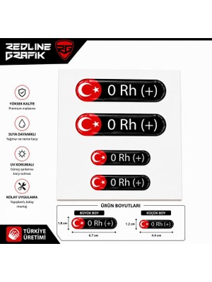 Esplendor Redline Grafik Damla Kan Grubu Sticker Siyah 4 Adet Hediyeli 0 Rh Pozitif