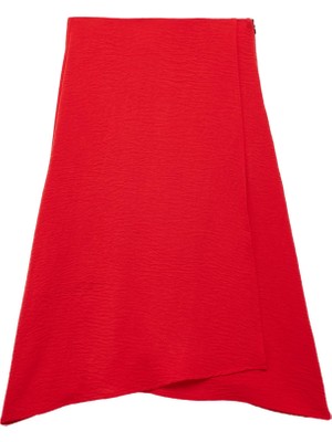 Esplendor Regular Fit Basic Asimetrik Kesim Etek
