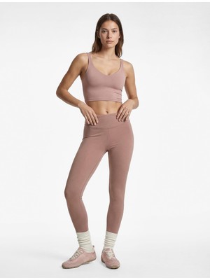 Esplendor Yüksek Bel Dikiş Detaylı Slim Fit Spor Tayt