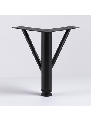 Esplendor Üçgen Siyah Metal 20 cm Mobilya Ayağı Modern Koltuk Kanepe Dayanıklı Tv Ünitesi Ayağı Ayakları
