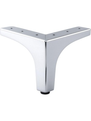 Esplendor Metalon 10 cm Krom Gümüş Metal Mobilya Ayağı Dayanıklı Modern Üçgen Koltuk Sehpa Masa Tv Ünitesi