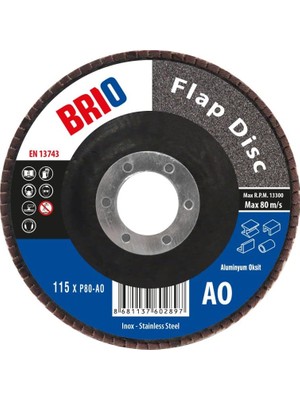 Esplendor Brio 0404-P80-180-AO Flap Disk 180XP80 Ao