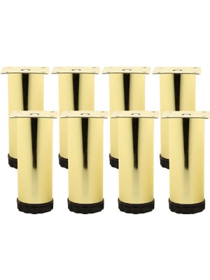 Esplendor BADEM10 Ayarlanabilir Mobilya Kanepe Baza Koltuk Metal Destek Yükseltici Ayağı 15 cm Gold Ayakları 8 Adet