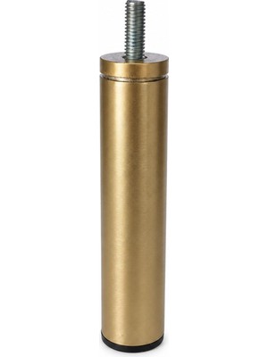 Esplendor Metal Ayak Mat Gold 12 cm 1 Adet Mobilya Baza Sehpa Dolap Masa Ayağı M8 Civatalı Modern Tasarım