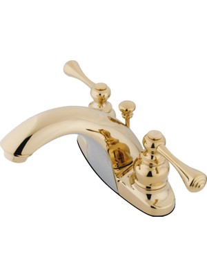 Esplendor Kingston Brass KB7642BL English Country Buckingham Saplı 4 Inç Centerset Lavabo Bataryası, Parlak Pirinç