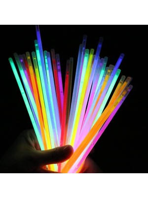 Hsc Bilişim Karanlıkta Yanan Parlayan Fosforlu Glow Stick Çubuk Bileklik 50 Adet