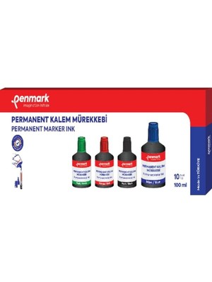 TeknoKapsül Penmark Permanent Marker Mürekkebi 100 ml Mavi