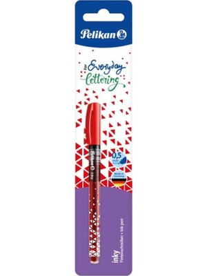 TeknoKapsül Pelikan Inky Mürekkep Kalemi Blister Kırmızı