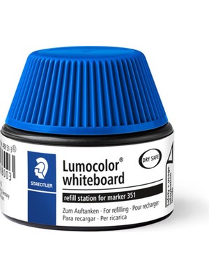 TeknoKapsül Staedtler 488 51-3 Lumocolor Whiteboard Markör Mürekkep Mavi
