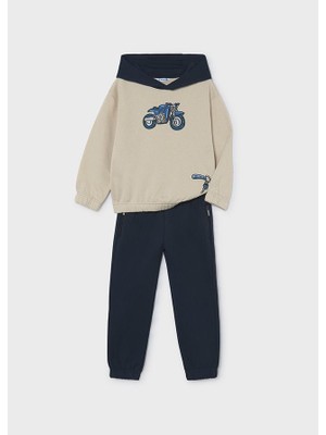 Mayoral Erkek Çocuk Kapüşonlu Sweatshirt Eşofman Takımı Lacivert 4806