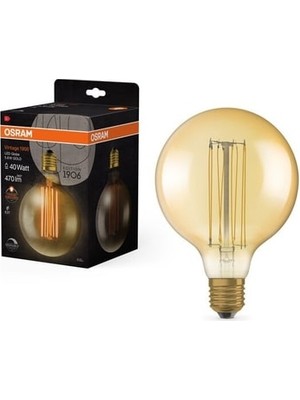 TeknoKapsül Vintage 1906 Globe Flament 5.8W 4700LM 2200K E27 Duy Dim Edilebilir Konforlu Sıcak Beyaz Işık Ampul