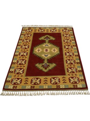 Kilim Antik El Dokuma 3m2 Bozalan Milas Yün Halı 2162 - Yeni - Çok Renkli