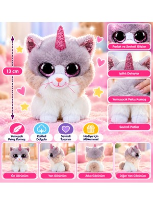 Marka Kolik Peluş Unicorn Kedi Asher 13 cm