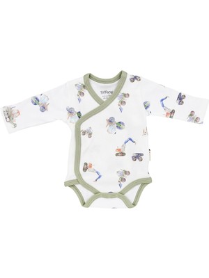Tiffany Baby & Kids Tiffany Baby Erkek Bebek Work Machine Theme Kruvaze Badi Beyaz/yeşil Int 24 13022