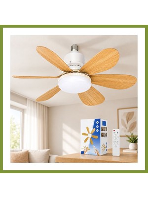 Bezos Kumandalı Tavan Vantilatör Avize - 6 Kanat 52CM 3 Kademe Vlr