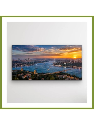 Bezos 3 Boğaz Manzaralı Istanbul Kanvas Tablo 40X80 cm Vlr