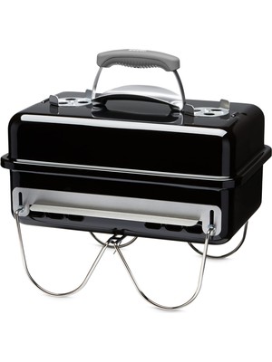 Esplendor Weber Go-Anywhere/taşınabilir Kömür Mangal, Katlanabilir Ayaklar, Kamp ve Piknik Için Kompakt Tasarım, Dayanıklı Kaplama, Hava Akışı Kontrolü, Pişirme Yüzeyi, 42 x 26 Cm, Siyah