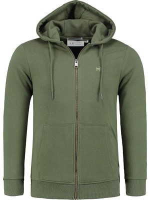 KSB Store Anthony Jackson Erkek Kapüşonlu Fermuarlı Sweatshirt Onyx