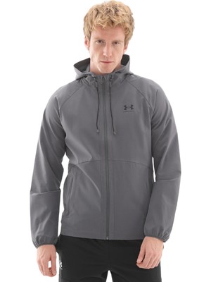 UA6003001 Under Armour Ua Stretch Wvn Windbreakereu Erkek Yağmurluk-R&amp;uuml;zgarlık Antrasit