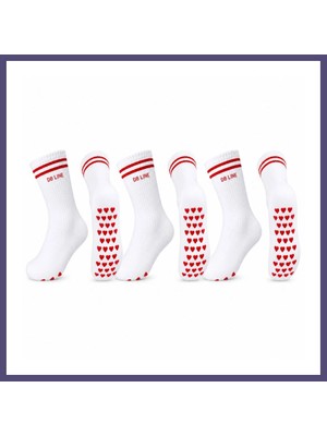 Teknokapsül Db Lıne Kaydırmaz 4'lü Pilates Yoga Çorabı Pamuklu Silikon Tabanlı Barre Stüdyo Spor Çorabı · Renk: Pembe · Beden: 36-40 Bzsth