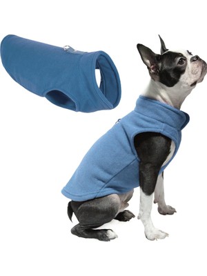Str Store Polar Yelek Köpek Kazak - Mavi, Küçük - Sıcak Tutan Kazak O-Ring Tasmalı Polar Köpek Ceketi - Kış Küçük Köpek Kazak Mont - Küçük Köpekler Erkek Veya Kız Için Soğuk Hava Köpek Giysileri