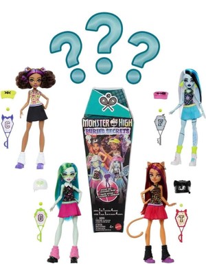Monster High Gömülü Sırlar 4+, HYV64 Gizemli Bebek ve 5 Unboxing Sürpriz Aksesuarlı Lurks Konser Teması HYV64