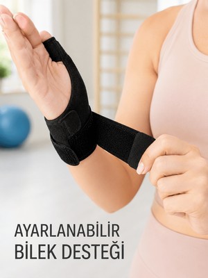 Astraltech Başparmak Destekli El Bilek Ateli Metal Destekli Ayarlanabilir Bileklik De Quervain