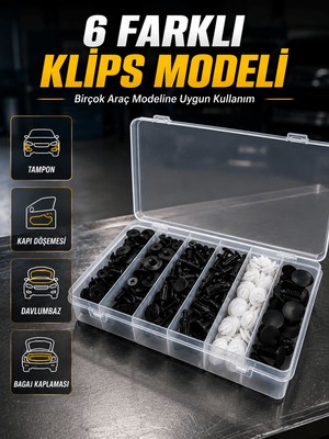 Astraltech Otomotiv Plastik Klips Seti | Kaporta, Çamurluk, Davlumbaz ve Iç Trim Klipsleri