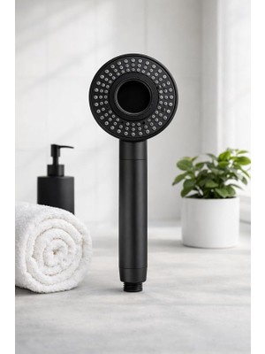 5 Fonksiyonlu Orta Delikli Yuvarlak Duş Başlığı, Masaj, Yağmurlama, Tazyikli Basınçlı, Su Tasarruflu, Kolay Temizlenebilir, Modern Ergonomik Tasarım, Lüks Banyo Duş Başlığı, Tüm Duş Sistemler