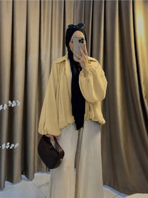 Thek Butik Fermuarlı Oversıze Bomber Ceket