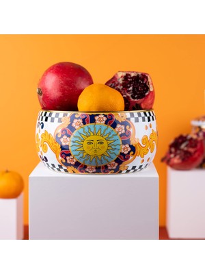 Rafta Emaylab Mısharu 18 cm Dekoratif Emaye Salata Kasesi, Sunum Kasesi,