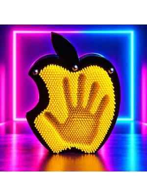 Kuzey Oyuncak Vıp Yüksek Kalite Büyük Boy Yellow Apple 3D Pinart Çivi Sanatı Sarı Elmalı Pinart Çivi Sanatı Sarı
