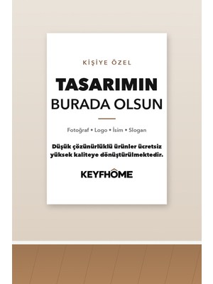 Keyf Home Kişiye Özel Çerçevesiz Poster 300 gr Amerikan Bristol - A4 A3 A3+ Renkli Baskı Duvar Posteri