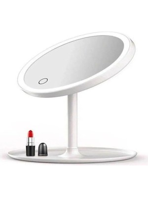 Yakup Tokatlı Moda Ergonomik Yuvarlak Masa Üstü LED Makyaj