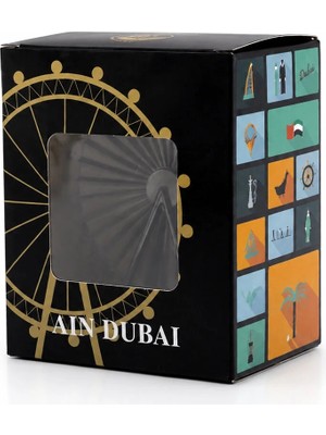 Yakup Tokatlı Moda Ytm Büyük Boy Metalik Dönme Dolap Biblosu - Ain Dubai Figürü - Krom ve Bakır - Dekoratif Tasarım