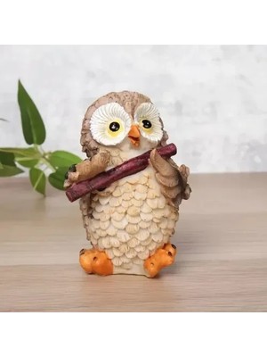 Yakup Tokatlı Moda Sevimli Müzisyen Baykuş Biblo Seti 4'lü
