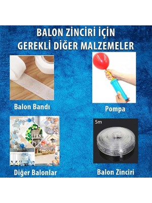 Herovia Inç Krom Gümüş Balon 10 Adet