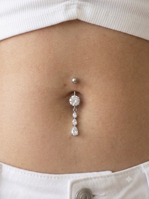Kurukafa Gift Üç Damlalı Göbek Çelik Piercing