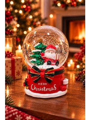 Yakup Tokatlı Moda Ytm Noel Baba Kar Küresi Işıklı Müzikli 13 cm Yılbaşı 2027 Yeni Yıl Hediyesi Dekoratif Biblo